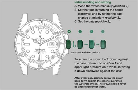 rolex watch how to set time|More.